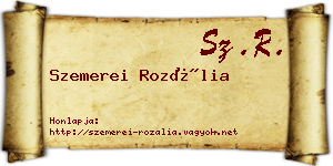 Szemerei Rozália névjegykártya