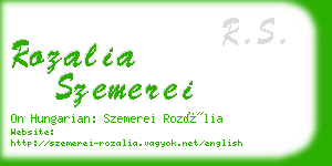 rozalia szemerei business card